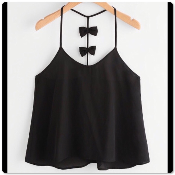 PGSwag Fashion Other - <LAST>Sexy Black Bow Cami Camisole